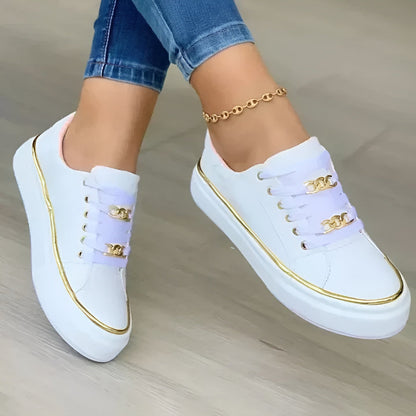 Supportive sneakers with chain accent for women | Aveline