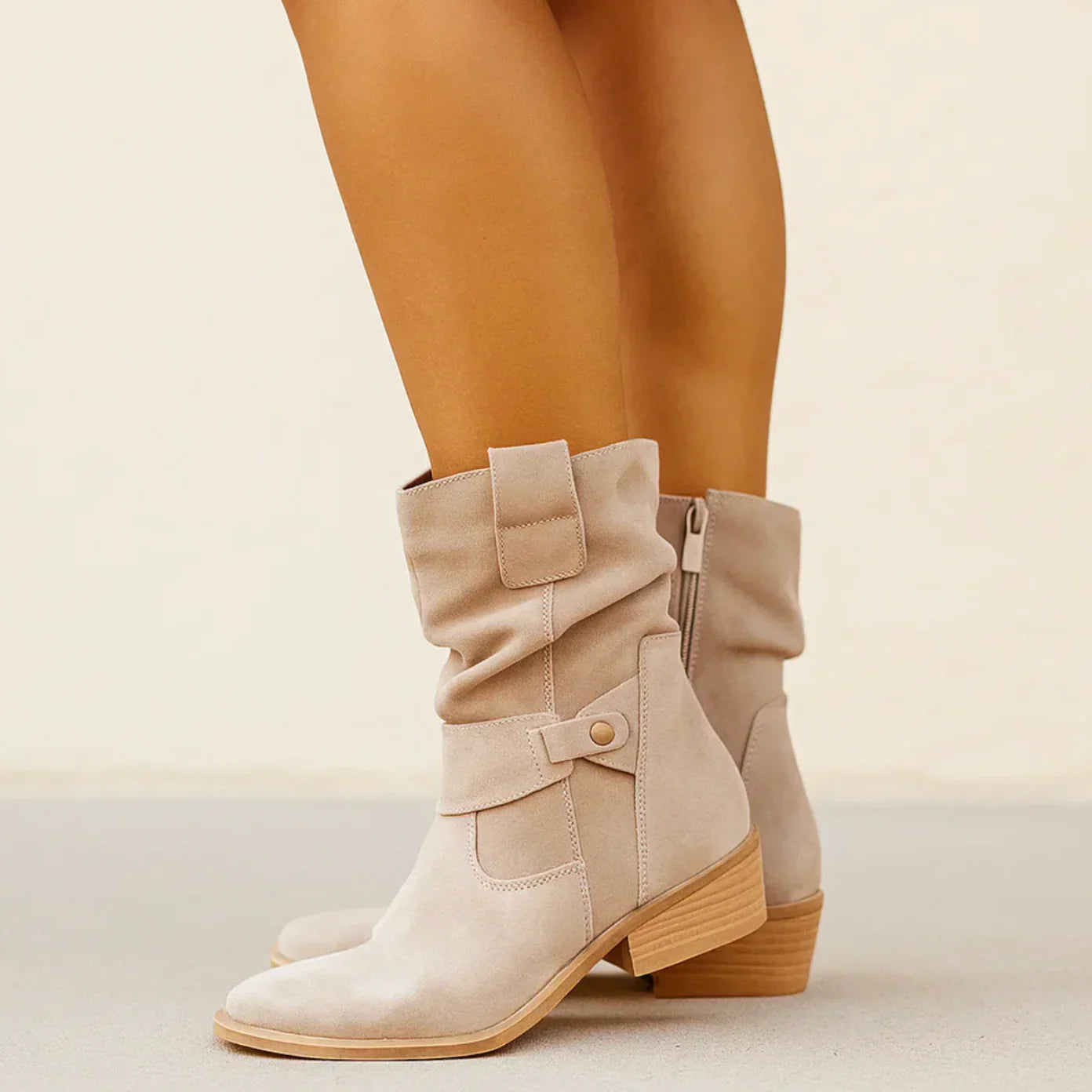 Classic orthopaedic suede ankle boots for women | Esther