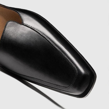 Contemporary black strappy sandals for men | Matteo