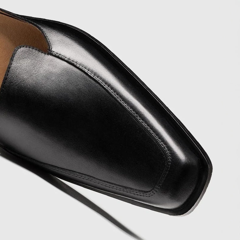 Contemporary black strappy sandals for men | Matteo