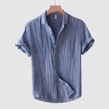 Casual short-sleeve linen shirt for men | Lorenzo