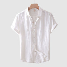 Casual short-sleeve linen shirt for men | Lorenzo