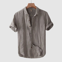 Casual short-sleeve linen shirt for men | Lorenzo