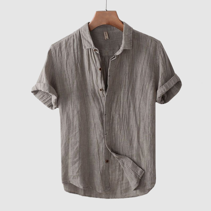 Casual short-sleeve linen shirt for men | Lorenzo