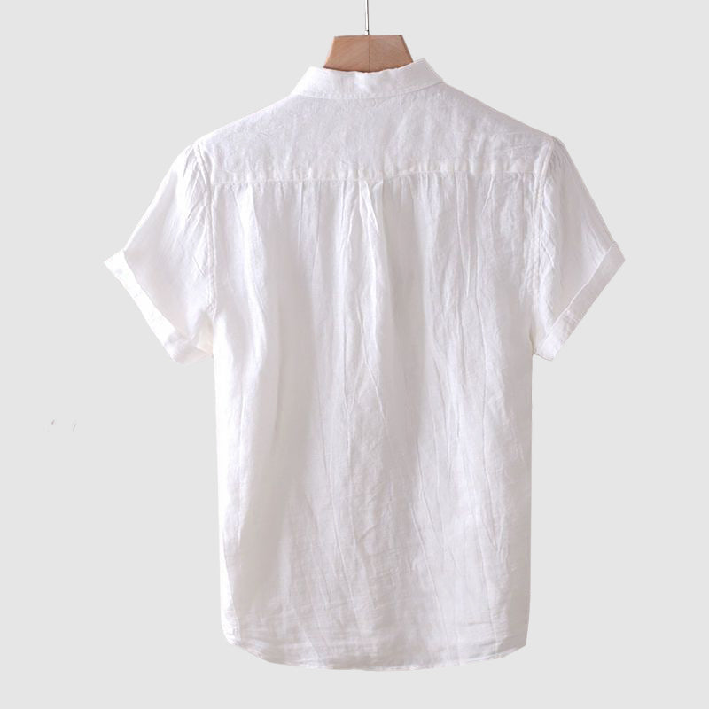 Casual short-sleeve linen shirt for men | Lorenzo