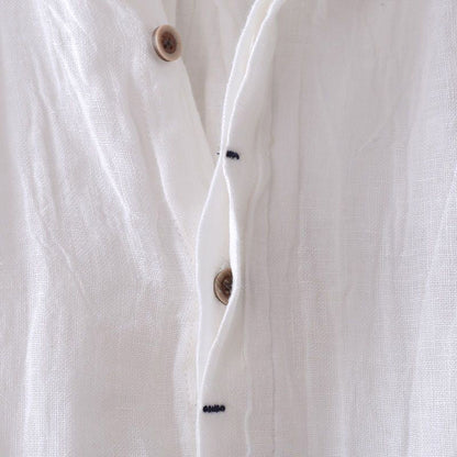 Casual short-sleeve linen shirt for men | Lorenzo