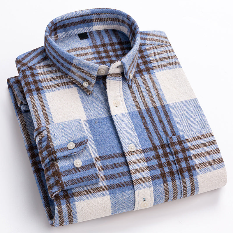 Classic plaid shirt with chest pocket for men | Arden