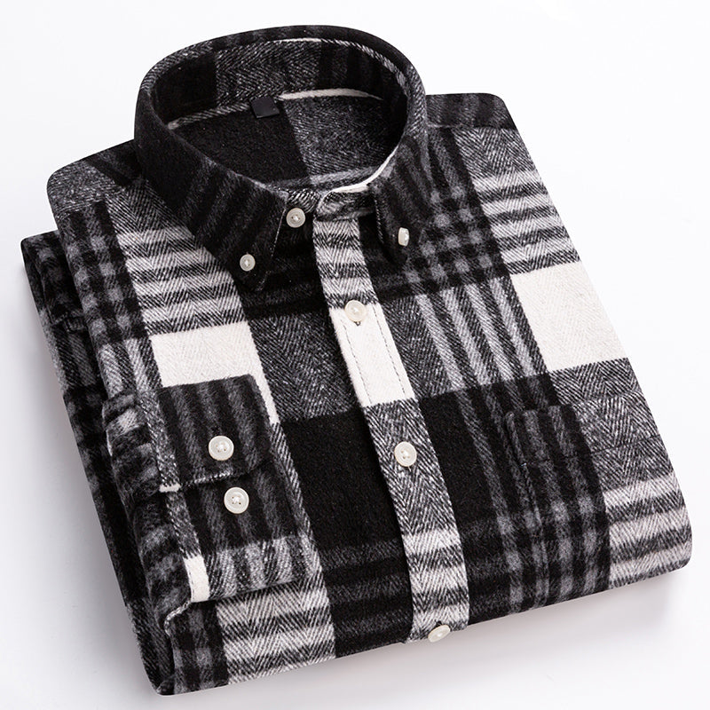Classic plaid shirt with chest pocket for men | Arden