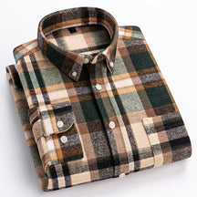 Classic plaid shirt with chest pocket for men | Arden