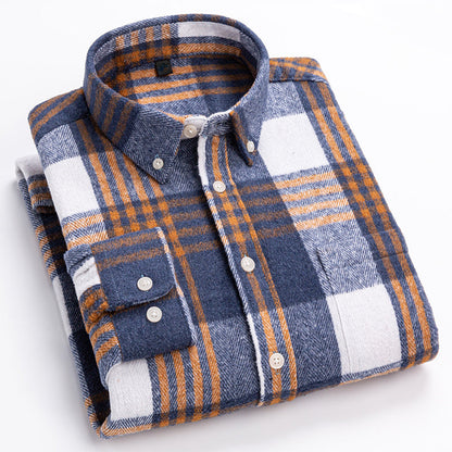 Classic plaid shirt with chest pocket for men | Arden