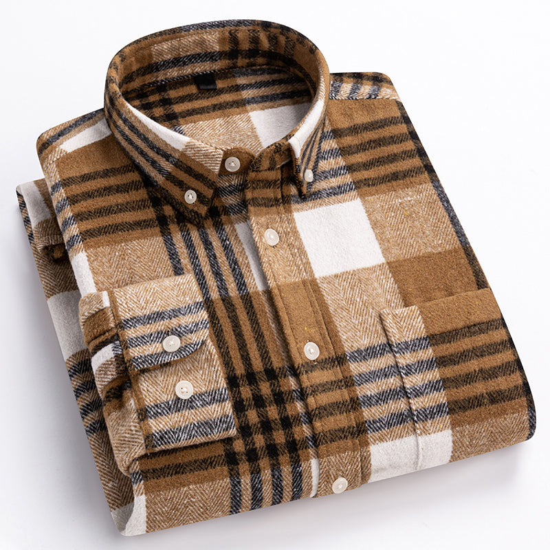 Classic plaid shirt with chest pocket for men | Arden