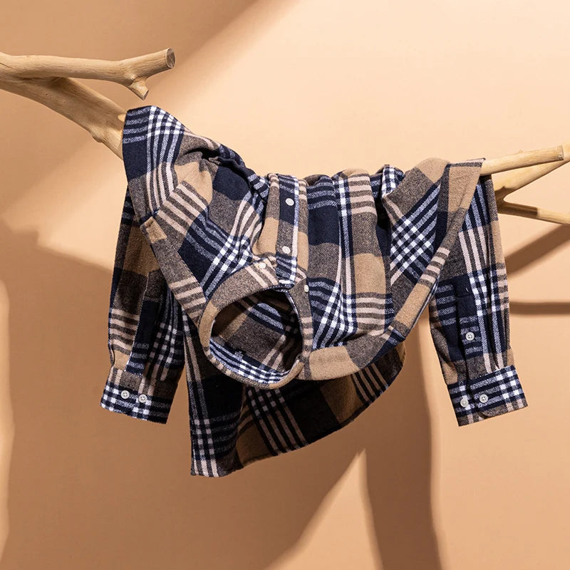 Classic plaid shirt with chest pocket for men | Arden