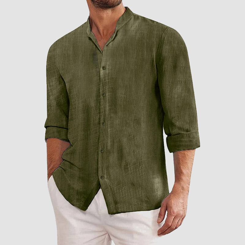 Classic long-sleeve button shirt for men | Mateo