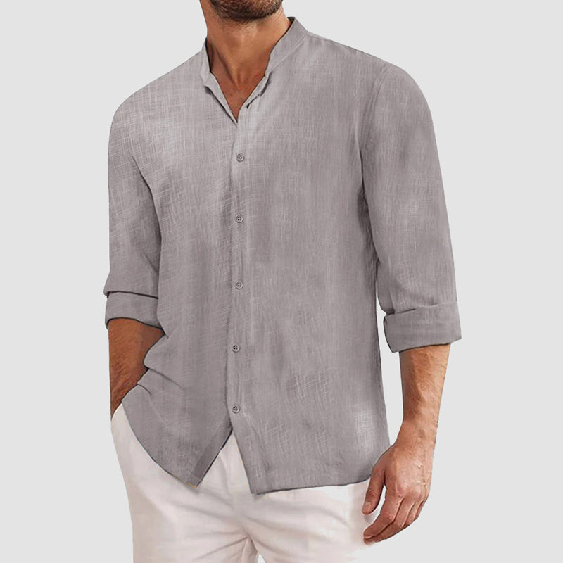 Classic long-sleeve button shirt for men | Mateo