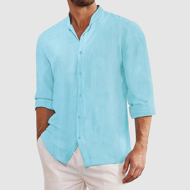 Classic long-sleeve button shirt for men | Mateo