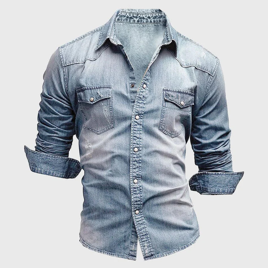 Slim-fit casual button-up shirt for men | Mateo