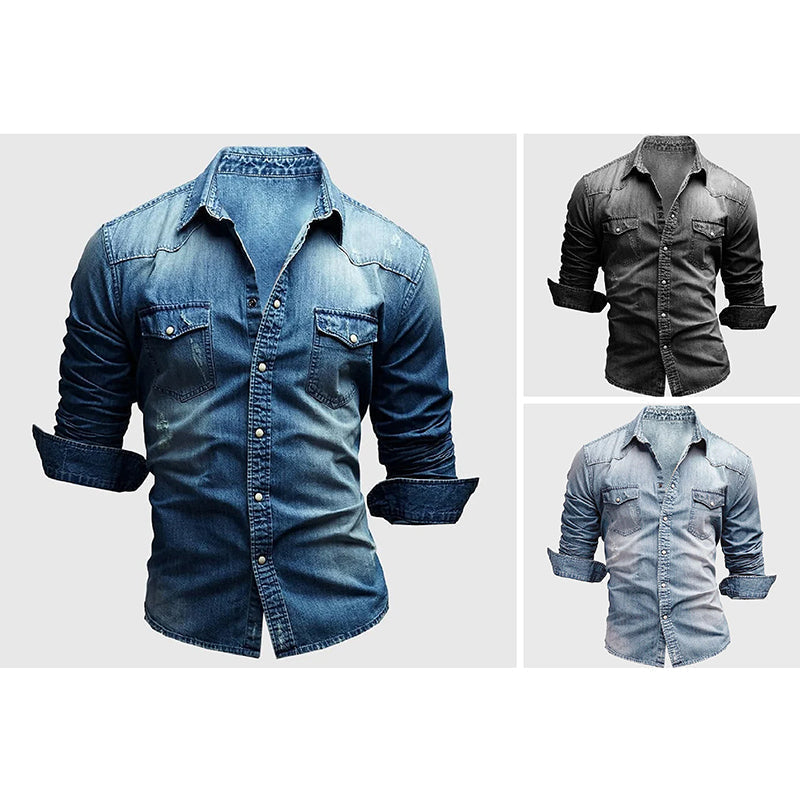 Slim-fit casual button-up shirt for men | Mateo