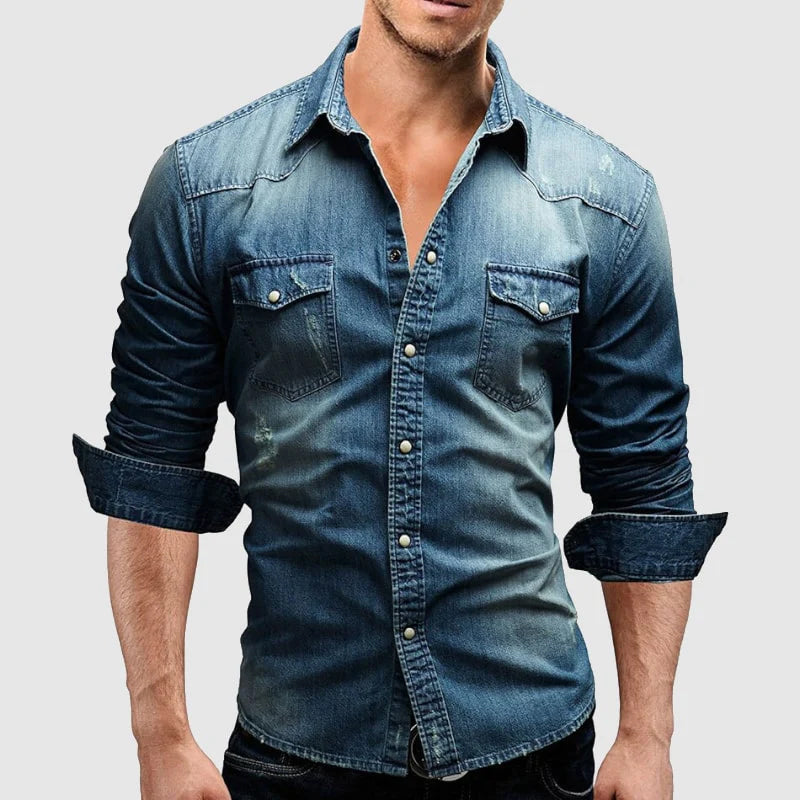 Slim-fit casual button-up shirt for men | Mateo