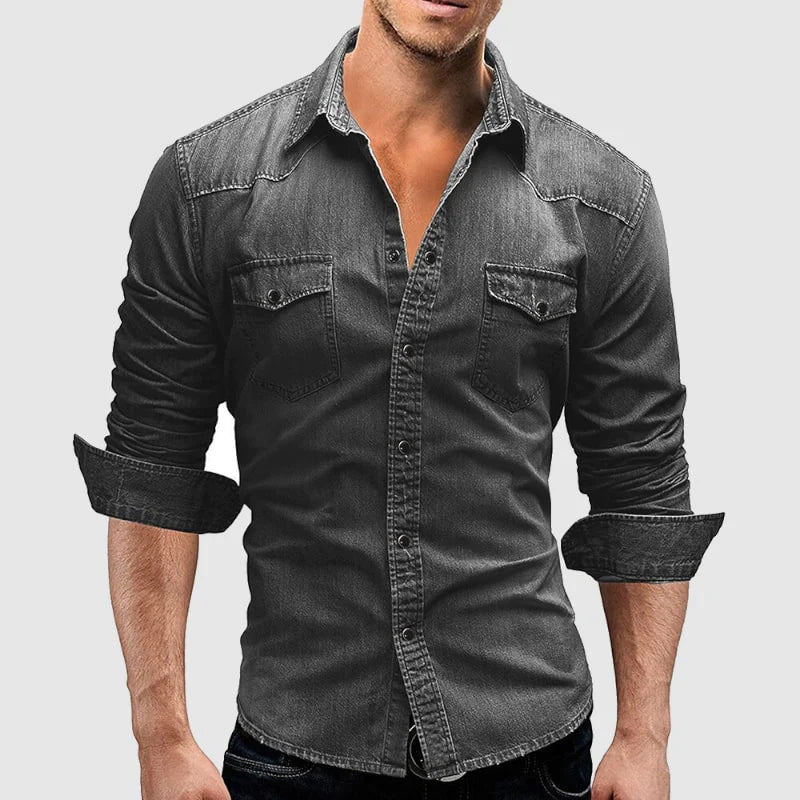 Slim-fit casual button-up shirt for men | Mateo