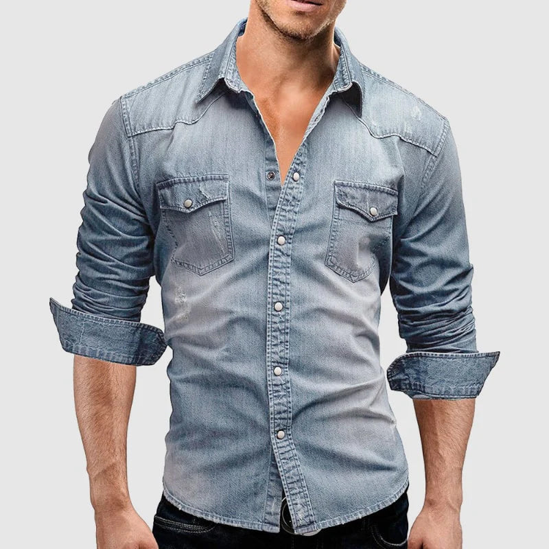 Slim-fit casual button-up shirt for men | Mateo