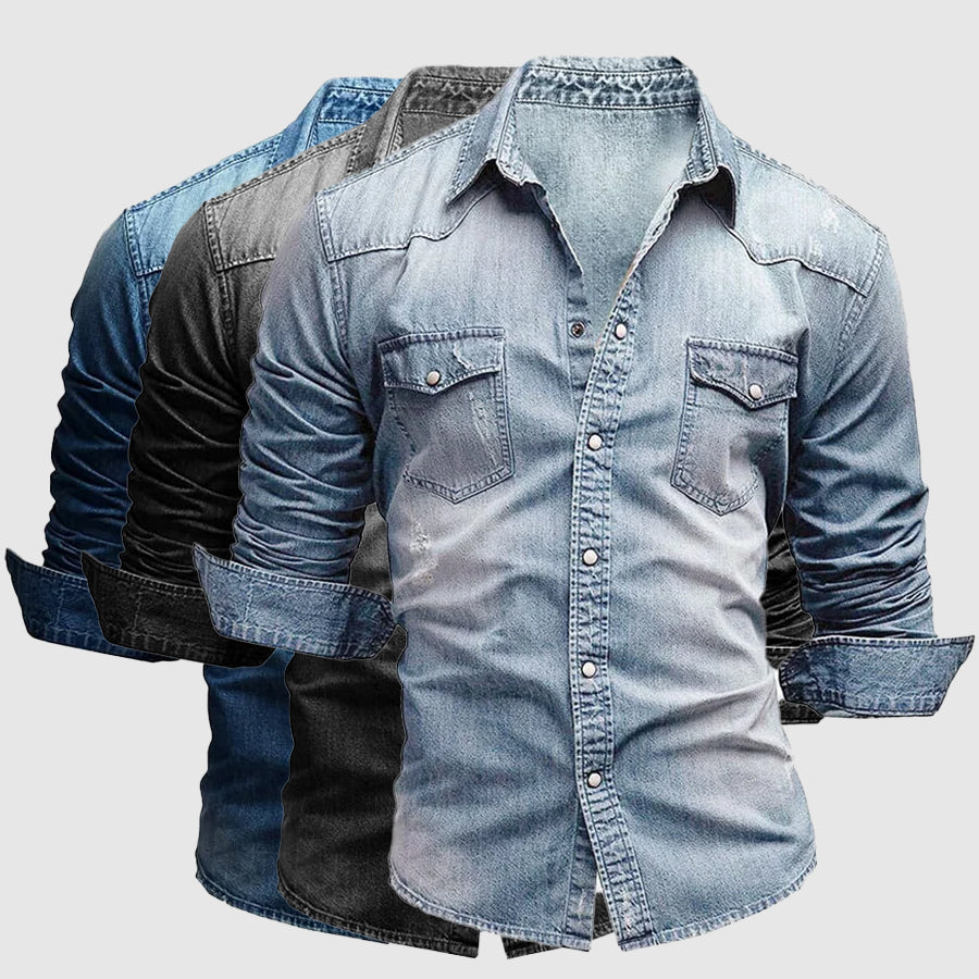 Slim-fit casual button-up shirt for men | Mateo