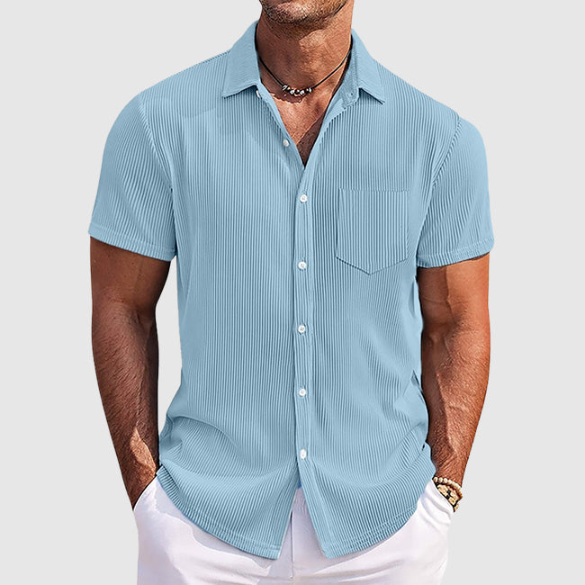 Striped short-sleeve summer shirt for men | Adrian