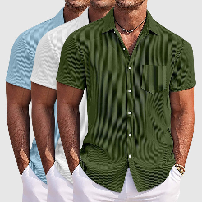 Striped short-sleeve summer shirt for men | Adrian