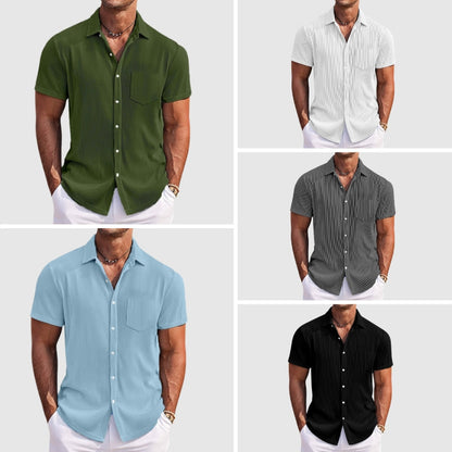 Striped short-sleeve summer shirt for men | Adrian