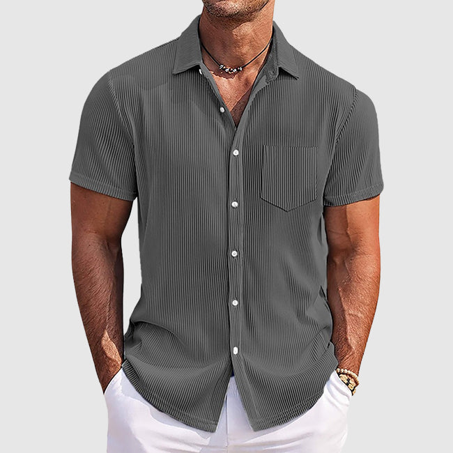 Striped short-sleeve summer shirt for men | Adrian