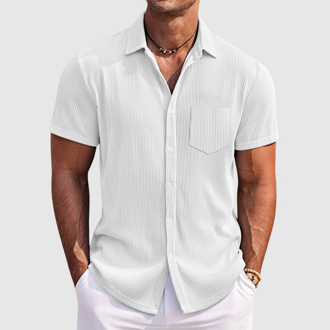 Striped short-sleeve summer shirt for men | Adrian