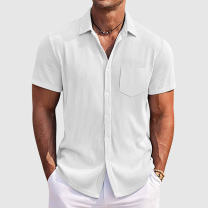 Striped short-sleeve summer shirt for men | Adrian