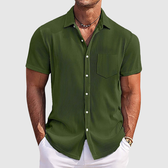 Striped short-sleeve summer shirt for men | Adrian