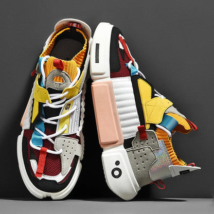 Sleek lace-up sneakers with modern design for men | Arlo