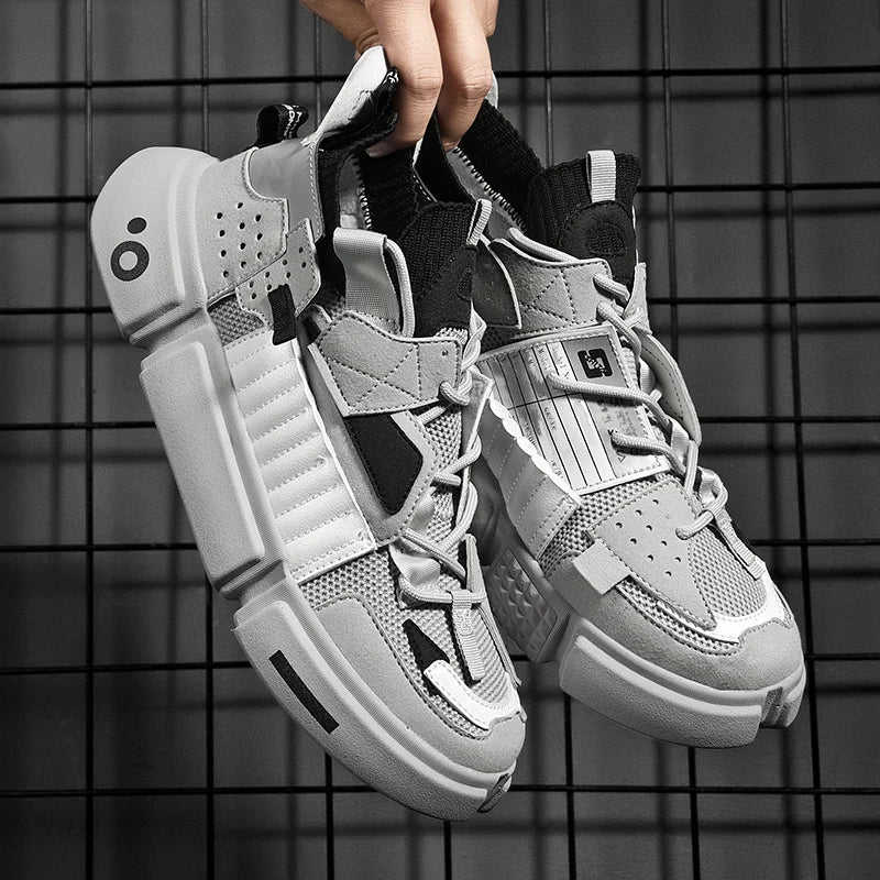 Sleek lace-up sneakers with modern design for men | Arlo