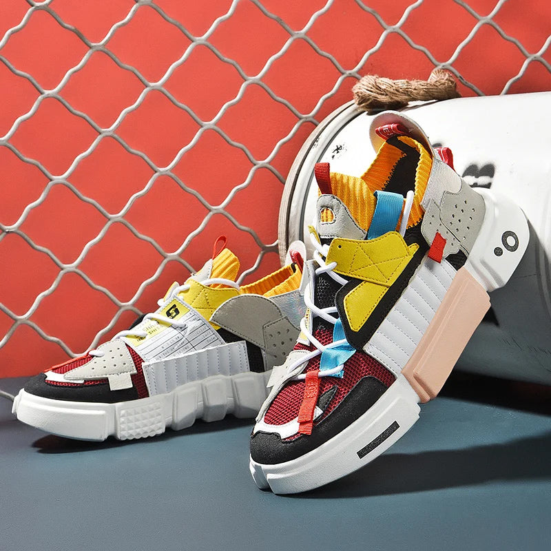 Sleek lace-up sneakers with modern design for men | Arlo