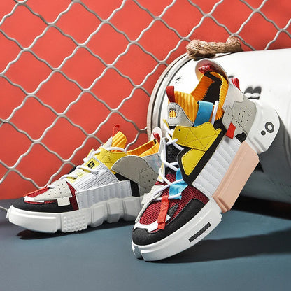Sleek lace-up sneakers with modern design for men | Arlo