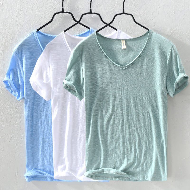 Classic Cotton Short Sleeve Shirt for Men | Silvano