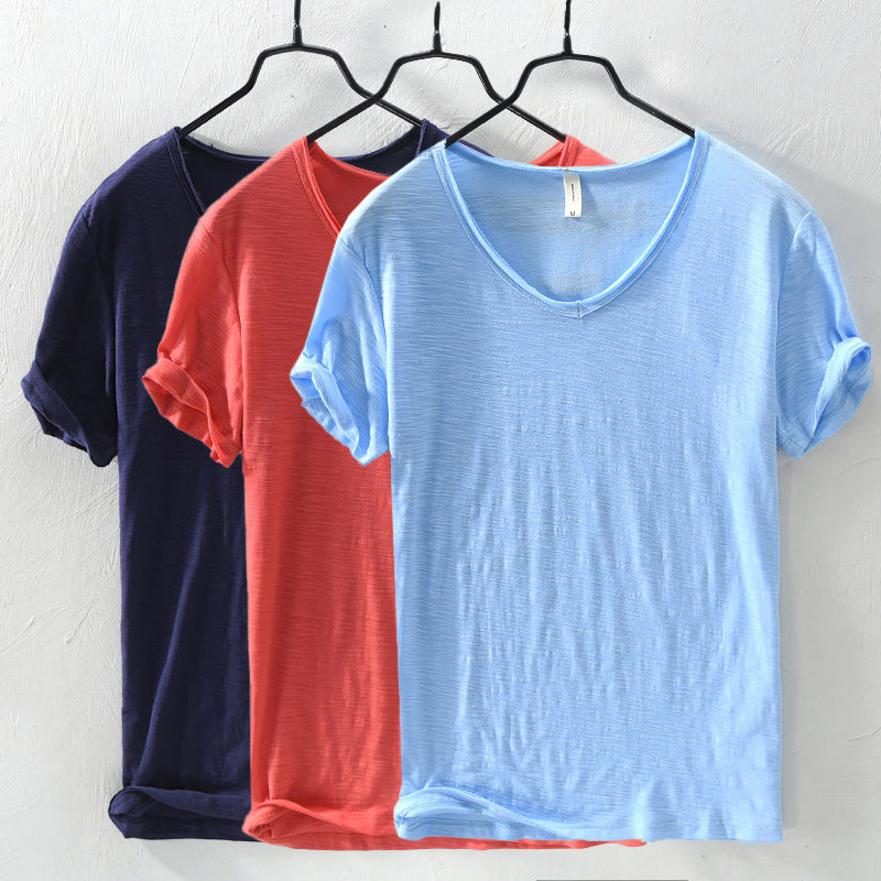 Classic Cotton Short Sleeve Shirt for Men | Silvano