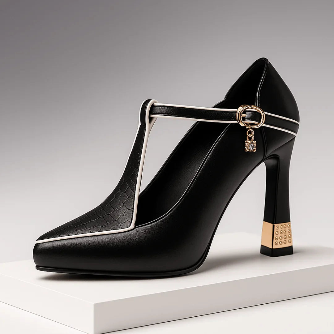 Classic vixen block-heel everyday heels for women | Vivienne