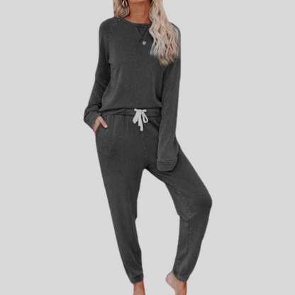 Casual long-sleeve sweatpants co-ord set for women | Jocelyn