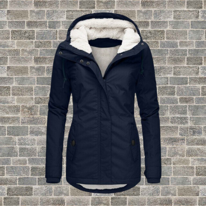 Valerine | Women's Hooded Pleated Jacket with Pockets