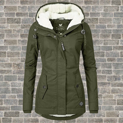 Valerine | Women's Hooded Pleated Jacket with Pockets