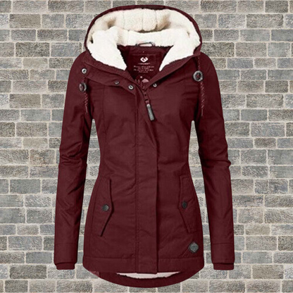 Valerine | Women's Hooded Pleated Jacket with Pockets