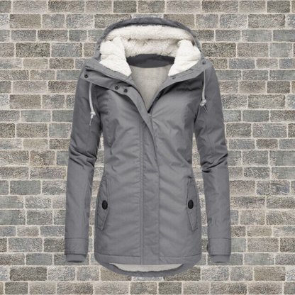 Valerine | Women's Hooded Pleated Jacket with Pockets