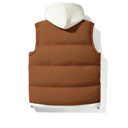Soft shell hooded puffer gilet for everyday layering | Arlo