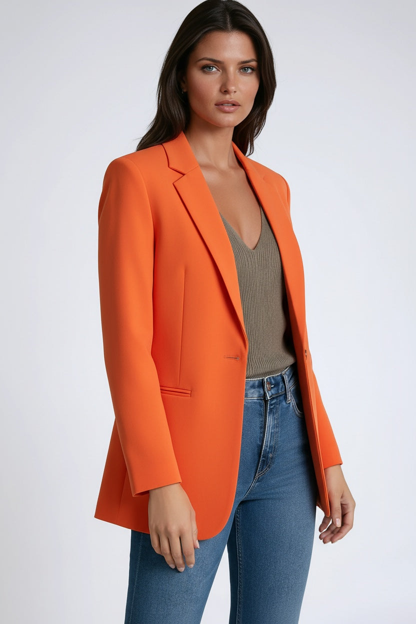 Aiko | Women's Linen Longline Tailored Blazer