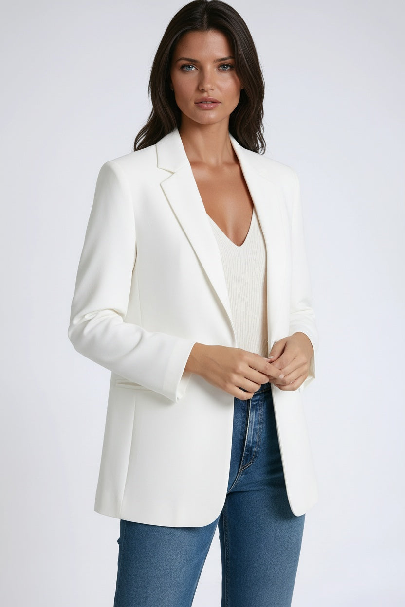 Aiko | Women's Linen Longline Tailored Blazer
