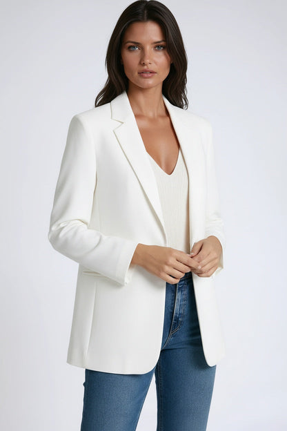 Aiko | Women's Linen Longline Tailored Blazer