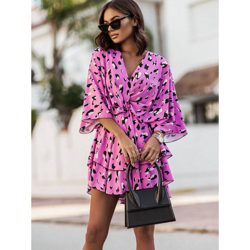 Floral cinched waist mini dress for women | Bianca