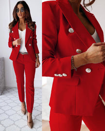 Women’s tailored jacket and pants suit set | Elena